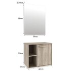 Gabinete Para Banheiro 1 Porta Com Espelho E Cuba Anne  Barri