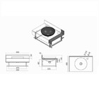 Gabinete para Banheiro com Cuba 26,5x40x60cm Transparente Mini Chopin Astra