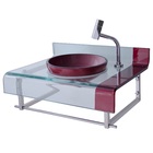 Gabinete para Banheiro com Cuba 26,5x40x60cm Vermelho Mini Chopin Astra