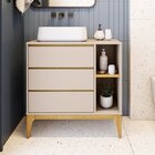 Gabinete Para Banheiro 2 Gavetas 2 Nichos Sem Cuba Bento Yesc