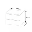 Gabinete Para Banheiro 2 Gavetas Bn3607 Tecnomobili