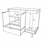 Gabinete Para Banheiro 2 Portas 1 Gaveta 1 Nicho Francis  Pre