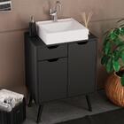 Gabinete Para Banheiro 2 Portas 1 Gaveta Bn3637 Tecno Mobili