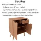 Gabinete Para Banheiro 2 Portas 1 Gaveta Bn3637 Tecno Mobili