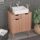 Gabinete Para Banheiro 2 Portas 1 Gaveta Bn3637 Tecno Mobili