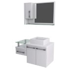 Gabinete Para Banheiro 2 Portas 1 Gaveta Com Cuba E Espelheir