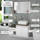 Gabinete Para Banheiro 2 Portas 1 Gaveta Com Cuba E Espelheir