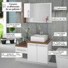 Gabinete Para Banheiro 2 Portas 1 Gaveta Com Cuba Q35 E Espel