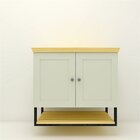 Gabinete Para Banheiro 2 Portas 1 Prateleira 80cm Nordic  Ácq