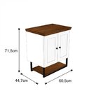 Gabinete Para Banheiro 2 Portas 60cm Nórdic  Branco/ipê
