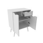 Gabinete Para Banheiro 2 Portas E 1 Gaveta Bn3637 Branco