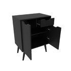 Gabinete Para Banheiro 2 Portas E 1 Gaveta Bn3637 Preto