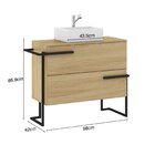 Gabinete Para Banheiro 3 Gavetas Viso  Tea