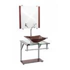 Gabinete Para Banheiro 40cm Marrom Roma