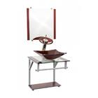 Gabinete Para Banheiro 40cm Marrom Roma