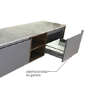 Gabinete para Banheiro 42,7x179,3x50,2cm Grafite Modu Mazzu