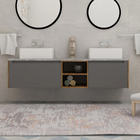 Gabinete para Banheiro 42,7x179,3x50,2cm Grafite Modu Mazzu