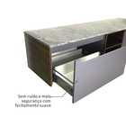 Gabinete para Banheiro 42,7x179,3x50,2cm Grafite Modu Mazzu