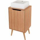 Gabinete Para Banheiro 45 Cm Cuba Quadrada 1 Porta Retrô Amên