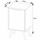 Gabinete Para Banheiro 45 Cm Cuba Redonda 1 Porta Retrô Amênd