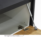 Gabinete para Banheiro 45x120x45cm Preto e Marrom Dubbo Venturi