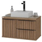 Gabinete para Banheiro 45x60x42cm Nogal Cecília Fabribam