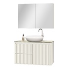 Gabinete para Banheiro 45x80x40cm Branco Ripado Astral Design