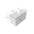 Gabinete para Banheiro 45x80x40cm Branco Ripado Astral Design