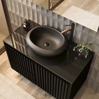 Gabinete para Banheiro 45x80x40cm Preto Ripado Astral Design