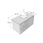 Gabinete para Banheiro 45x80x40cm Preto Ripado Astral Design