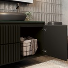 Gabinete para Banheiro 45x80x40cm Preto Ripado Astral Design