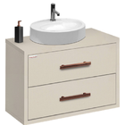 Gabinete para Banheiro 46x70x42cm Nude Lorena Fabribam