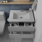 Gabinete para Banheiro com Cuba 47x70x45cm Stone Elite