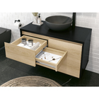 Gabinete para Banheiro 47x80x40cm Preto e Nature Industry Astral Design