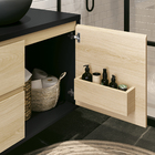 Gabinete para Banheiro 47x80x40cm Preto e Nature Industry Astral Design