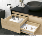 Gabinete para Banheiro 47x80x40cm Preto e Nature Industry Astral Design