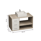 Gabinete para Banheiro 47x80x45cm Bracilini Nairóbi Venturi