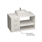 Gabinete para Banheiro 47x80x45cm Branco Nairóbi Venturi