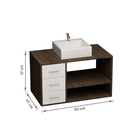 Gabinete para Banheiro 47x80x45cm Molinara Nairóbi Venturi