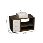 Gabinete para Banheiro 47x80x45cm Versati Nairóbi Venturi