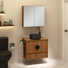 Gabinete para Banheiro 48x60x40cm Freijó Mauí Astral Design