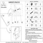 Gabinete para Banheiro 48x60x40cm Freijó Mauí Astral Design