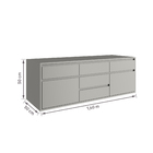 Gabinete para Banheiro 50x140x50cm Cinza Clean Artemobili