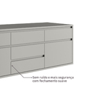 Gabinete para Banheiro 50x140x50cm Cinza Clean Artemobili