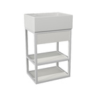Gabinete para Banheiro com Cuba 50x40x30cm Branco Steel Wood Venturi