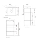 Gabinete para Banheiro com Cuba 50x40x30cm Branco Steel Wood Venturi