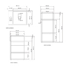 Gabinete para Banheiro com Cuba 50x40x30cm Preto Steel Venturi