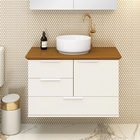 Gabinete para Banheiro 51x80x42cm Orvalho e Madeira Cassis Astral Design