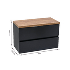 Gabinete para Banheiro 52x100x40cm Preto Valencia Darabas Agardi