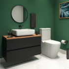 Gabinete para Banheiro 52x100x40cm Preto Valencia Darabas Agardi